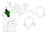 Thermostat Housing Assembly 11538635689 11537633477 For BMW 3 Series F30 & 5 Series F10, X3 F25 Tag-E-84